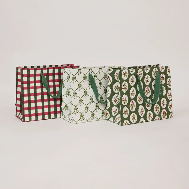 Medium Holly Green Gift Bags