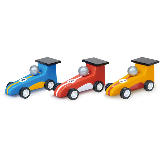 Wooden Pull Back Racers