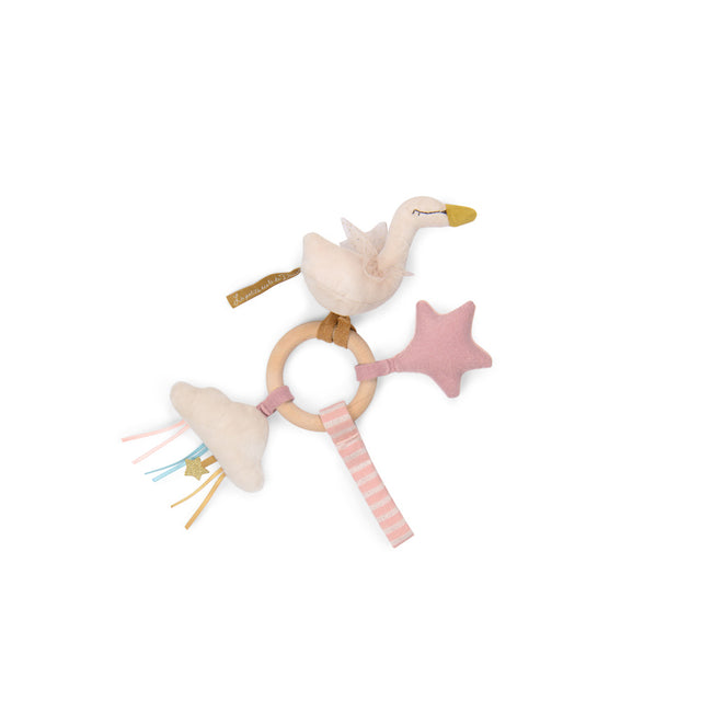 Swan Wooden Ring Rattle