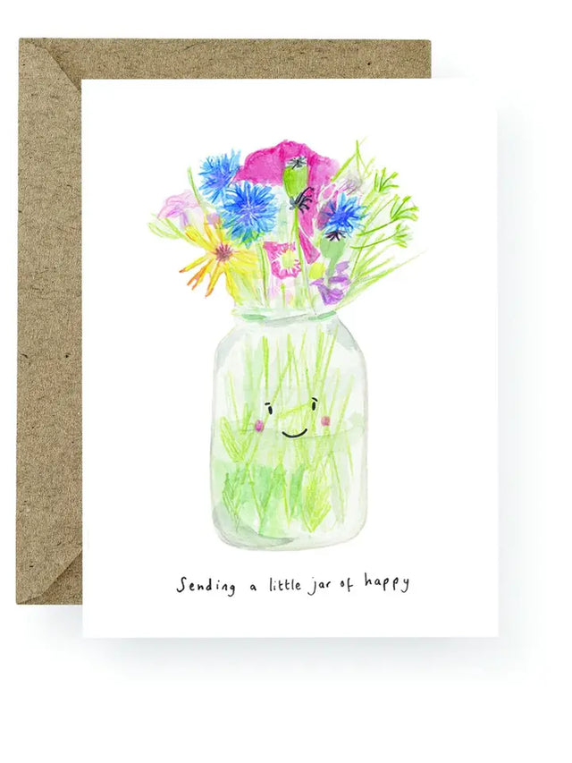 Wildflower Jar Birthday Card