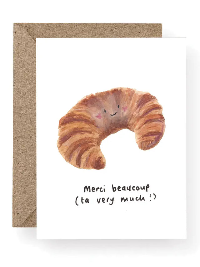 Croissant Merci Beaucuop Card