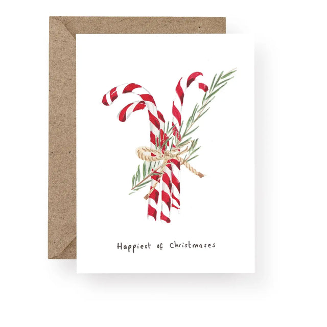 Candy Cane Christmas Card
