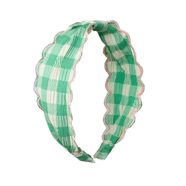Gertie Gingham Scallop Headband