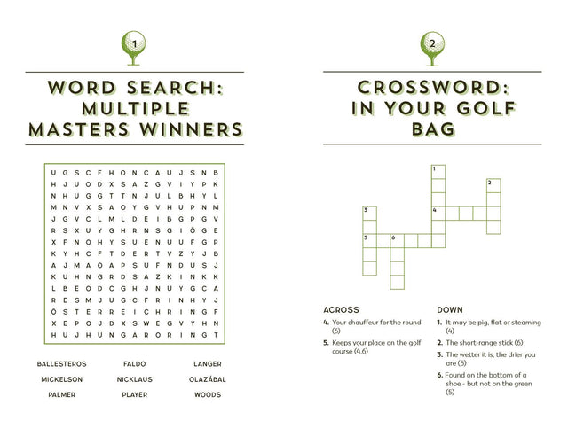Golf Puzzle Book