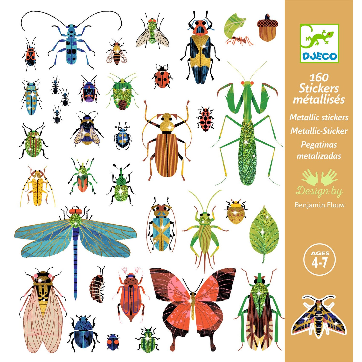 Bug Metallic Stickers