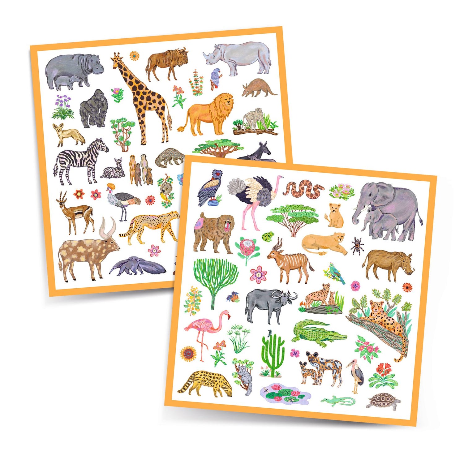 African Animal Stickers
