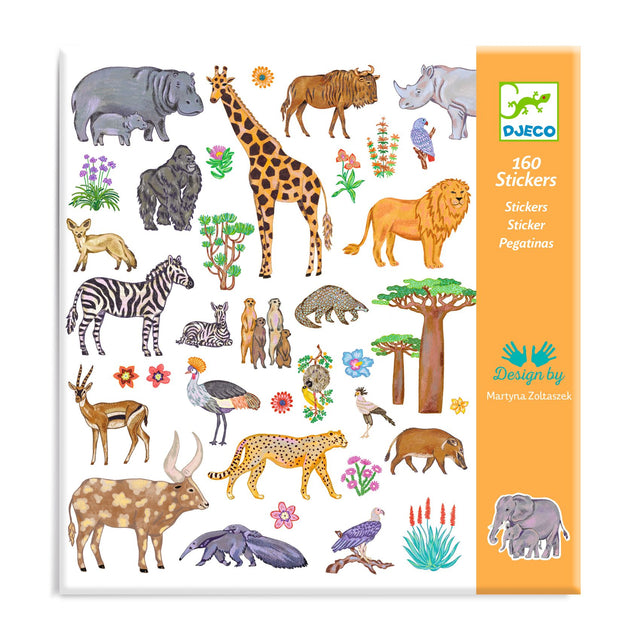 African Animal Stickers