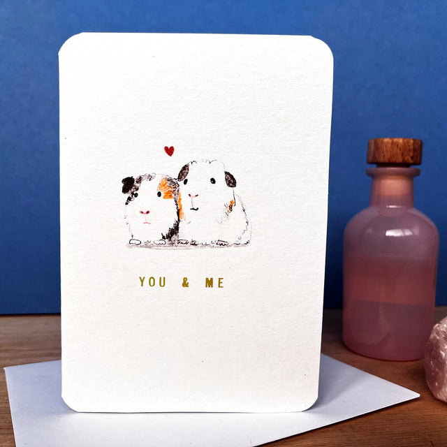 You And Me Guinea Pig Card
