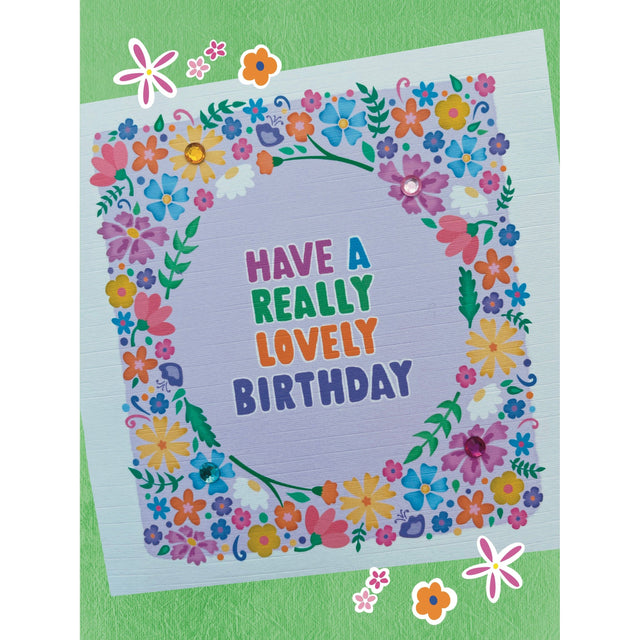 Floral Lovely Birthday Card