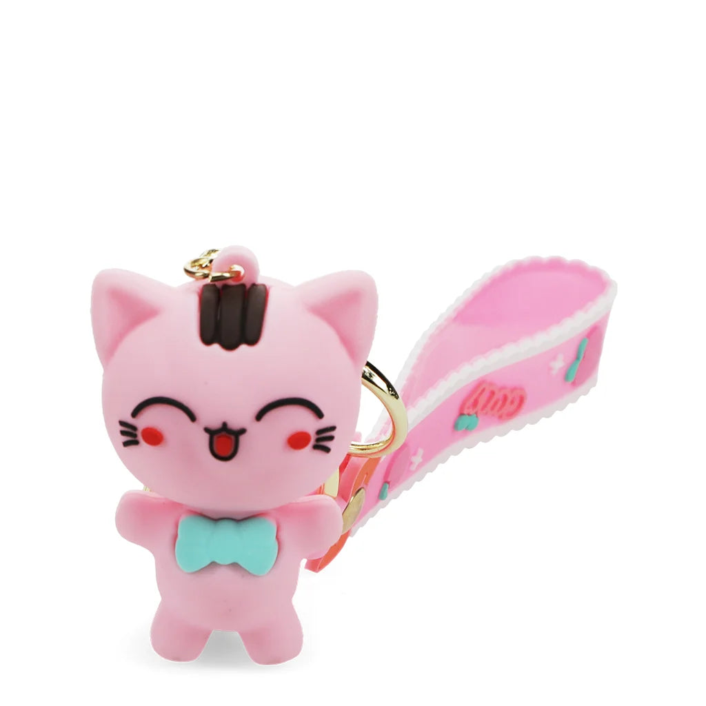 Pink Cat Keyring Bag Charm