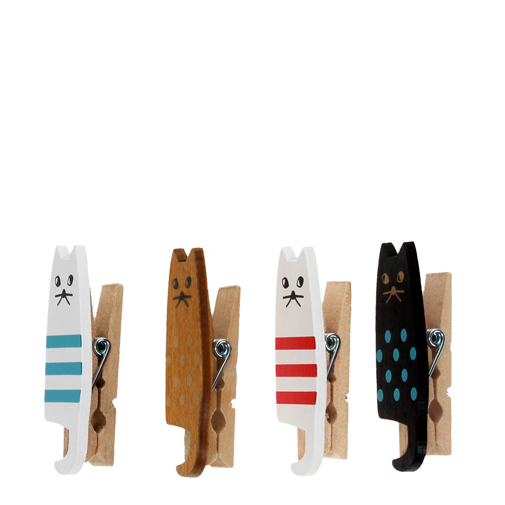 Wooden Cat Pegs