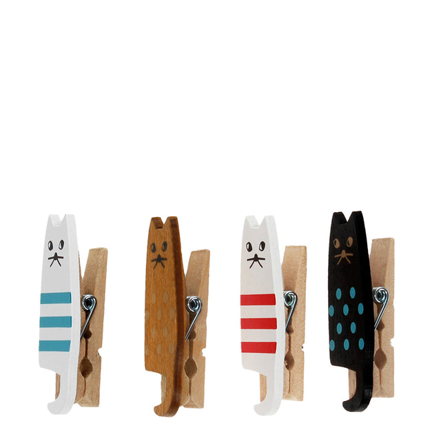 Wooden Cat Pegs