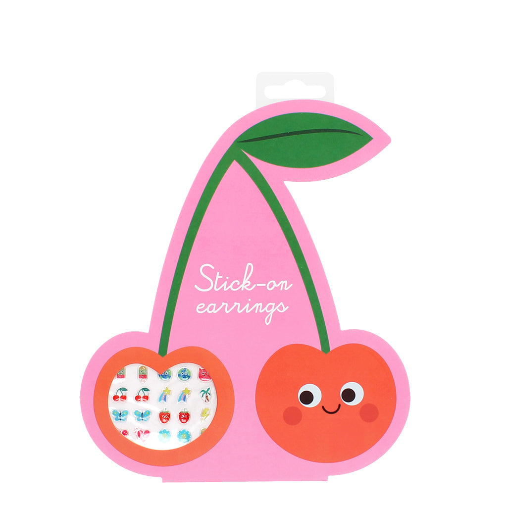 Cherry Stick On Earrings