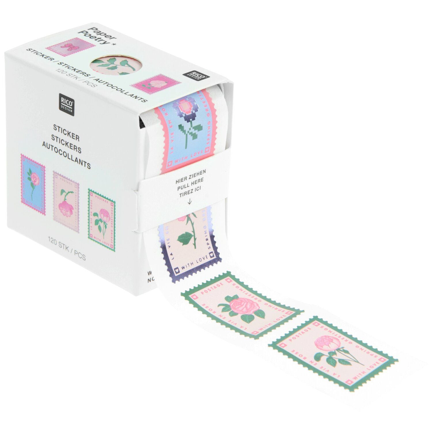 La Vie En Rose Mini Sticker Stamps
