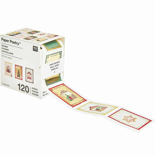 Christmas Mail Stamp Stickers