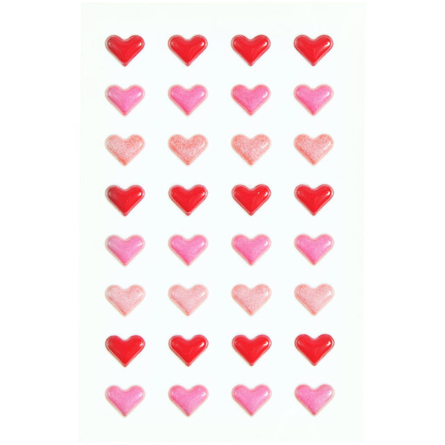 Mini Puffy Heart Stickers
