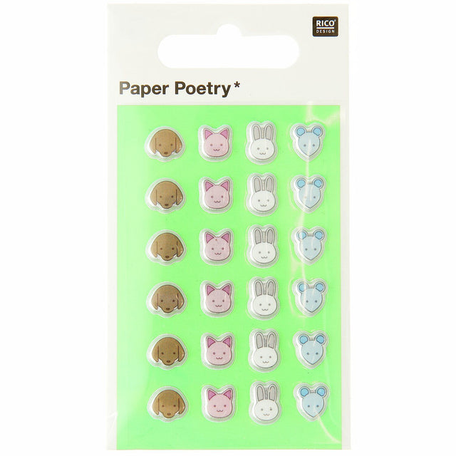 Mini Animal Puffy Stickers