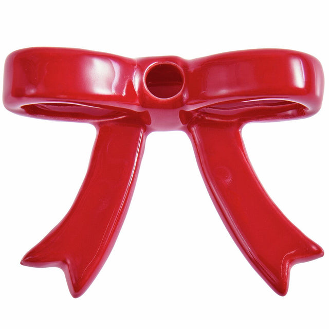 Red Bow Ceramic Candle Holder