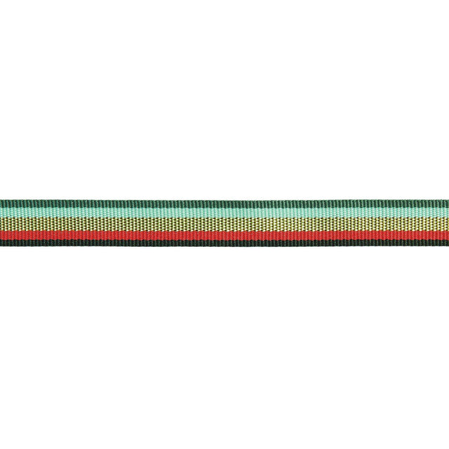 Green, Red & Gold Stripe Ribbon