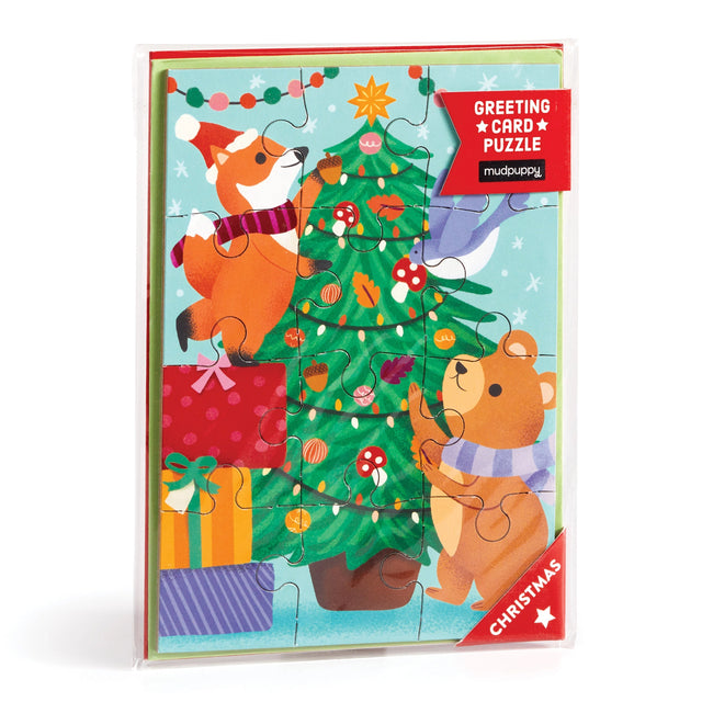 Christmas Critters Greeting Card Jigsaw Puzzle