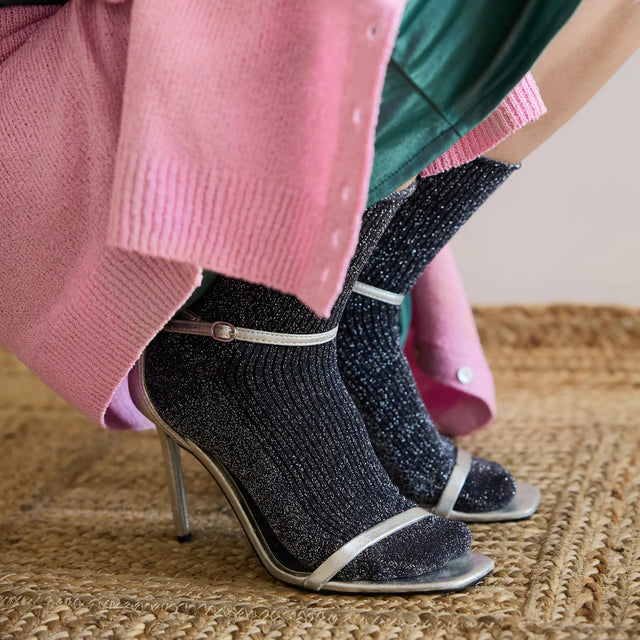 Glitter Socks: Grey