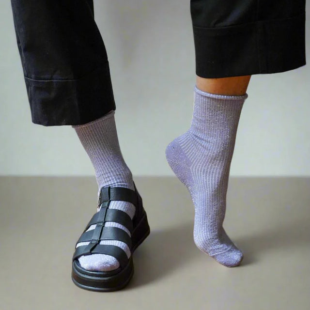 Glitter Socks: Lilac