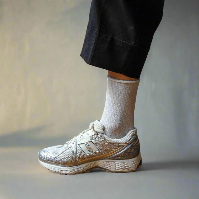 Glitter Socks: White