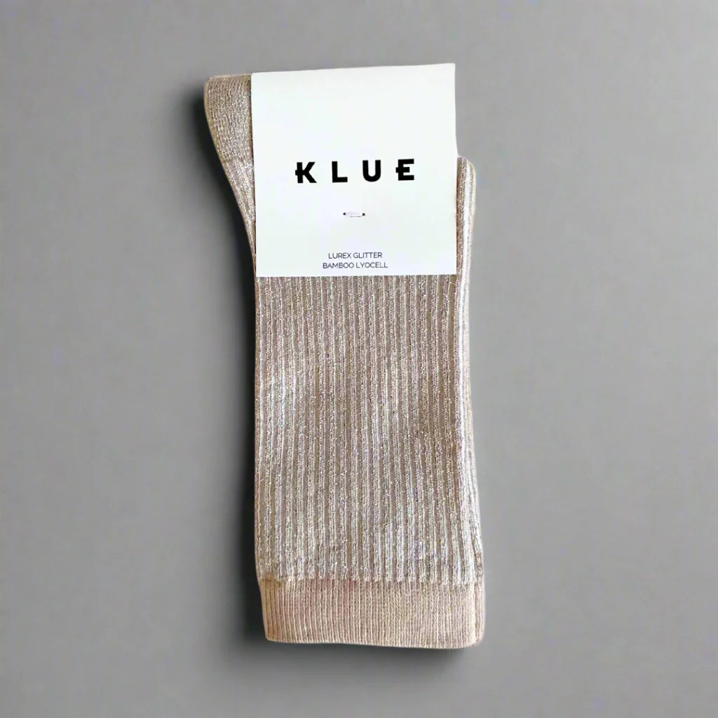 Glitter Stripe Socks: Moonlight