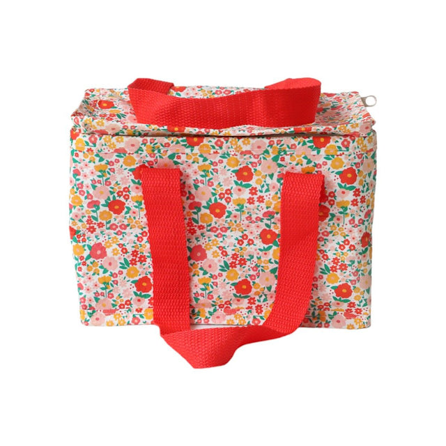 Red Flowers Lunch Bag