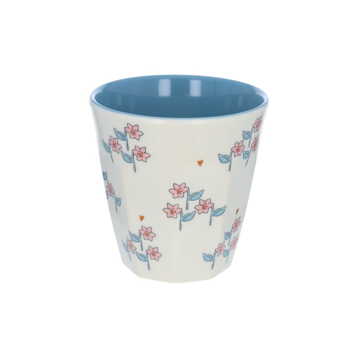 Large Blue Floral Melamine Cup