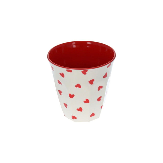 Small Red Hearts Melamine Cup