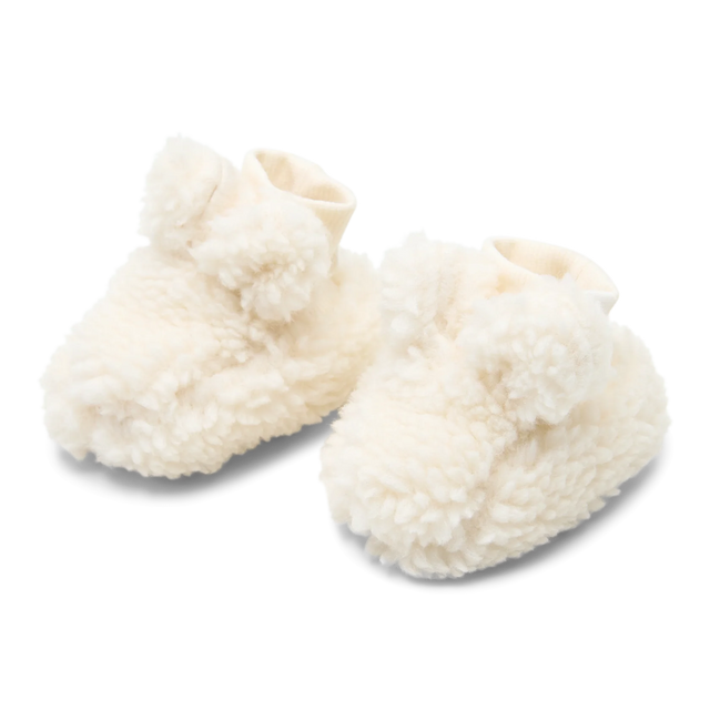 Off White Teddy Booties