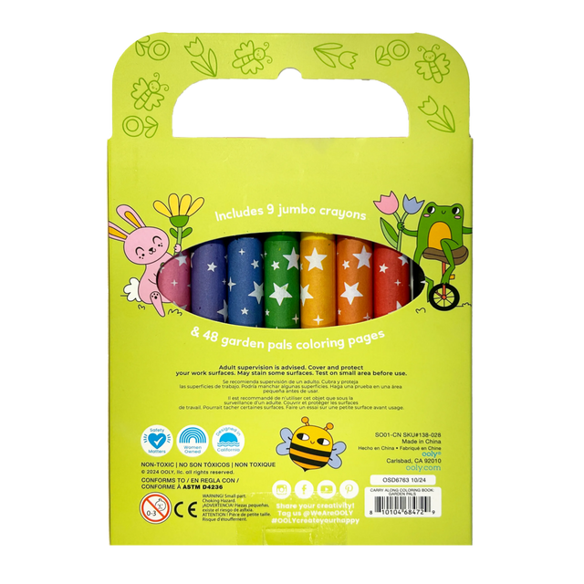 Carry Along Crayons & Colouring Book Kit: Garden Pals