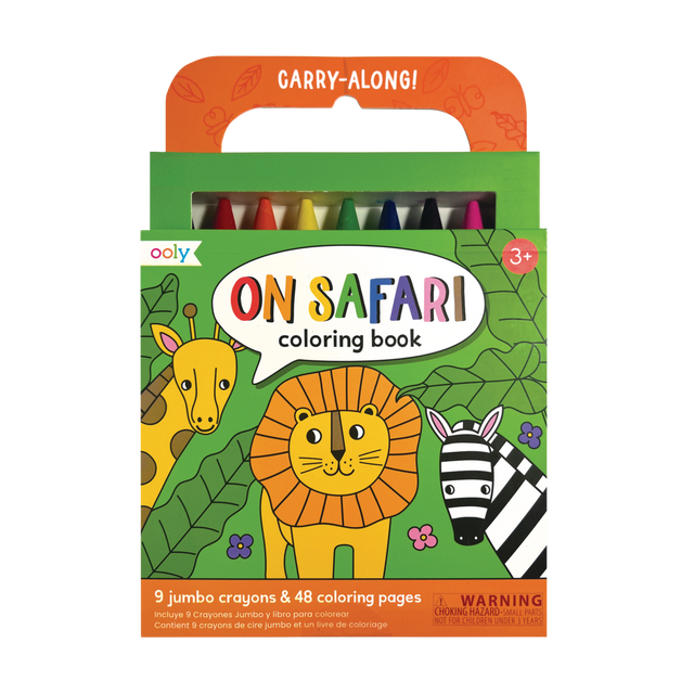 Carry Along Crayons & Colouring Book Kit: On Safari