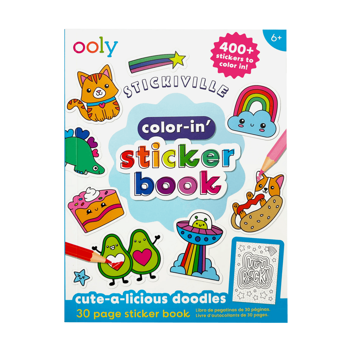 Colour In Sticker Book: Cute-A-Licious Doodles