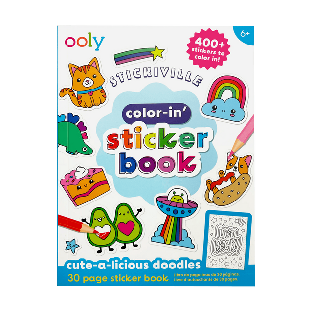 Colour In Sticker Book: Cute-A-Licious Doodles