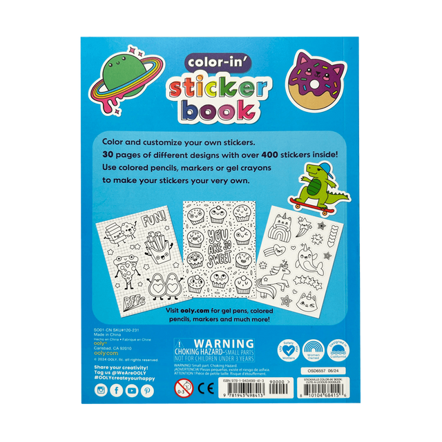 Colour In Sticker Book: Cute-A-Licious Doodles