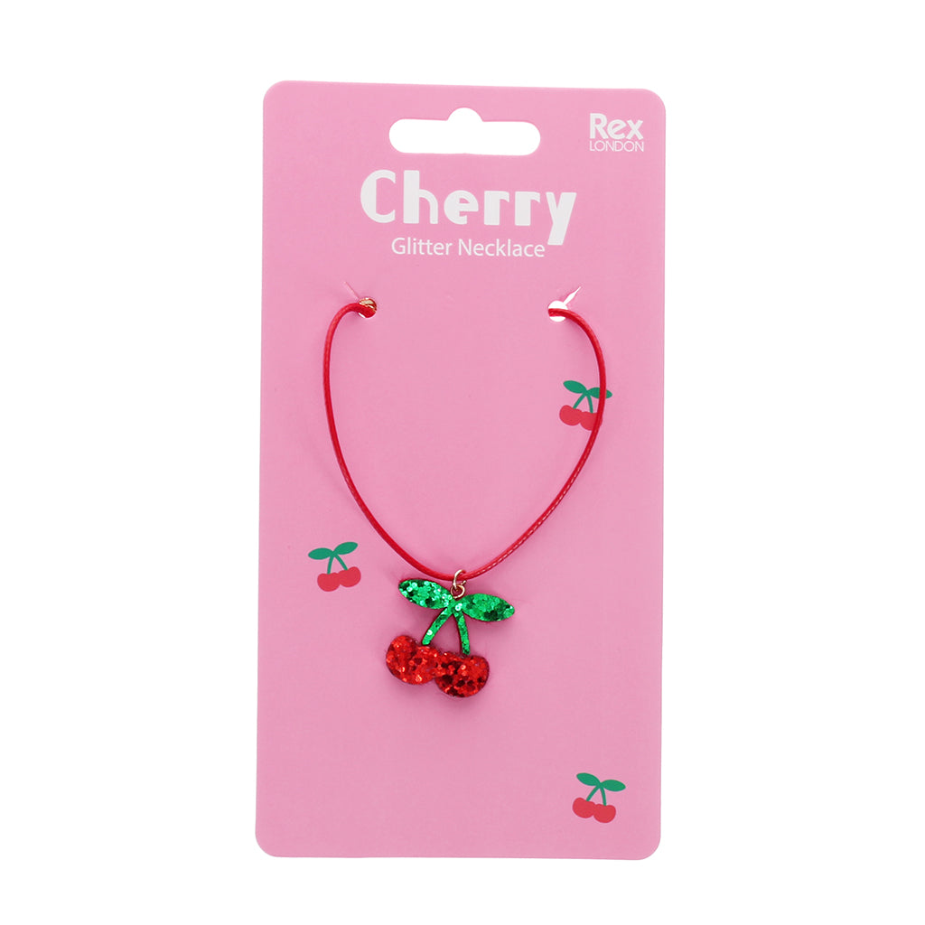 Cherry Glitter Necklace