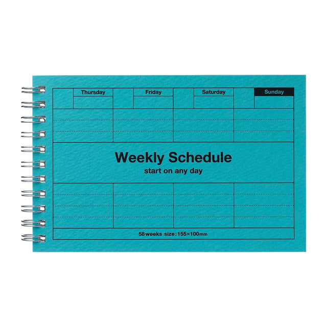 Turquoise Weekly Schedule Planner