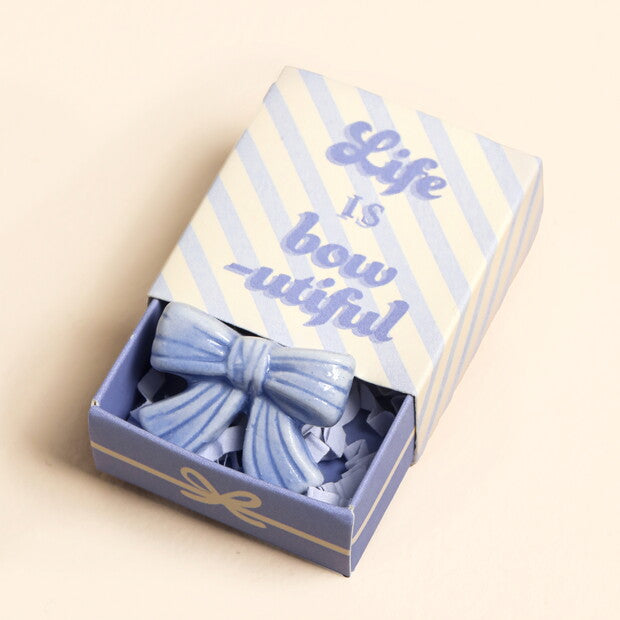 Tiny Matchbox Ceramic Bow