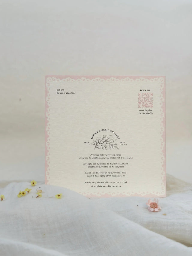 Be My Valentine Watercolour Card