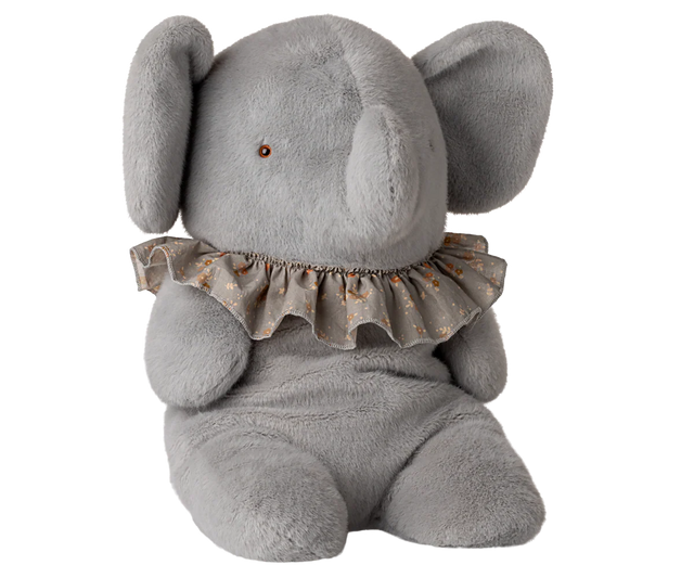 Big Plush Elephant: Blue & Grey