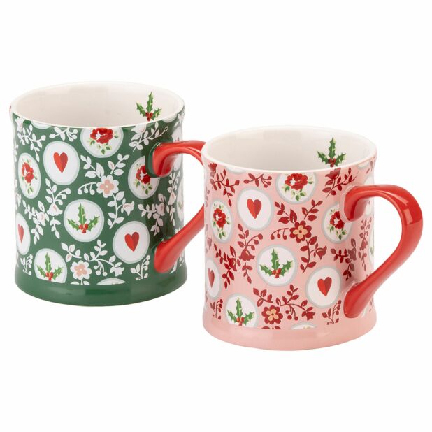 Set Of 2 Holly Spots Mollie Mugs
