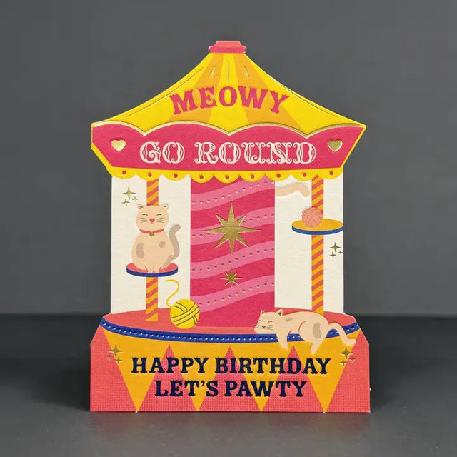 Mini Cat Carousel Card