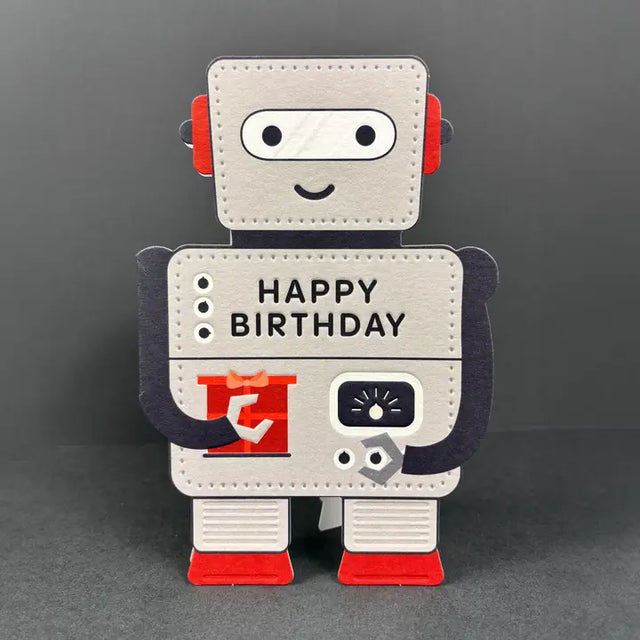 Robot Shaped Birthday Card