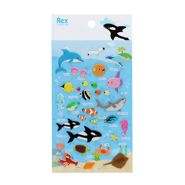 3D Puffy Sea Creature Stickers