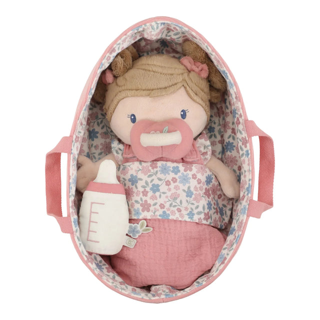 Rosa Soft Baby Doll In Basket