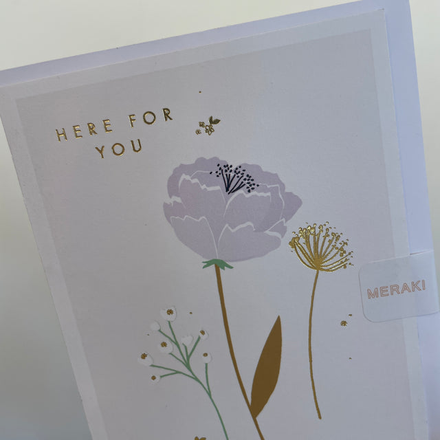 Here For You Gold Detail Card