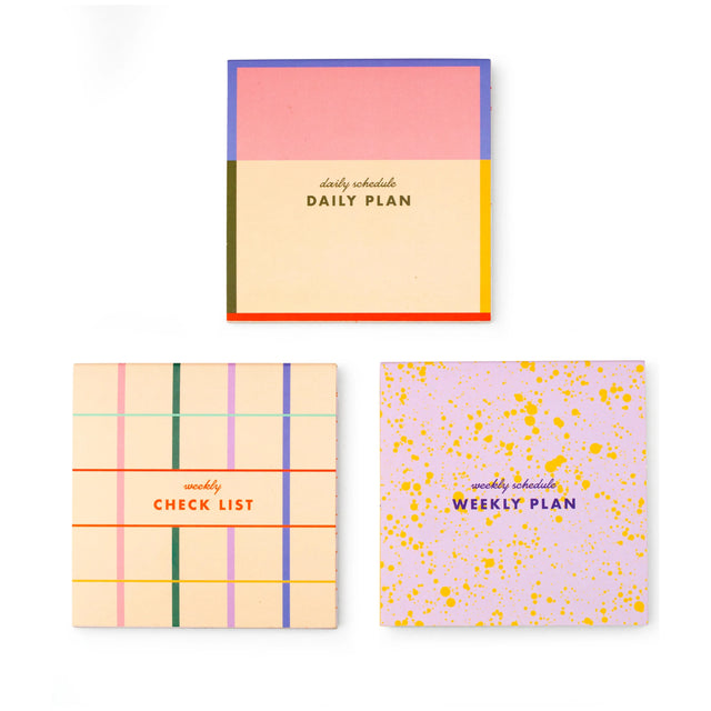 Sticky Note Memo Pads: 3 Pack