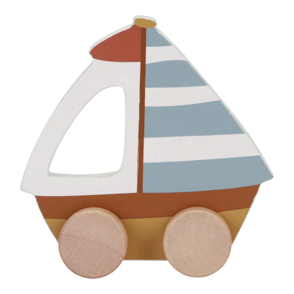 Push Along Wooden Boat
